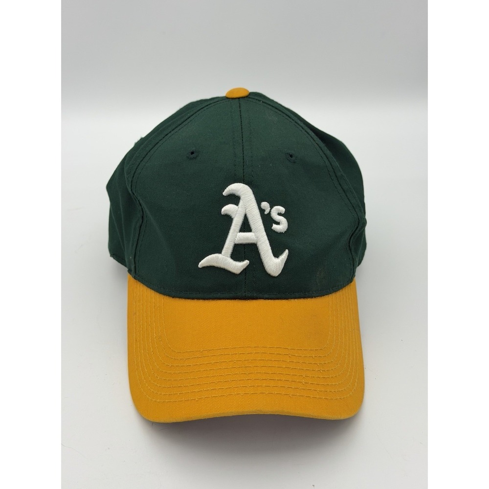 Oakland A's Athletics Hat Cap Men's Green Yellow Snapback MLB Baseball